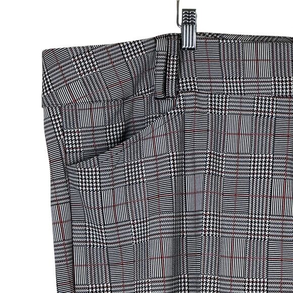 NWT Torrid Bootcut Pants Womens 28T Black White Plaid High Rise Dark Academia - Picture 6 of 10
